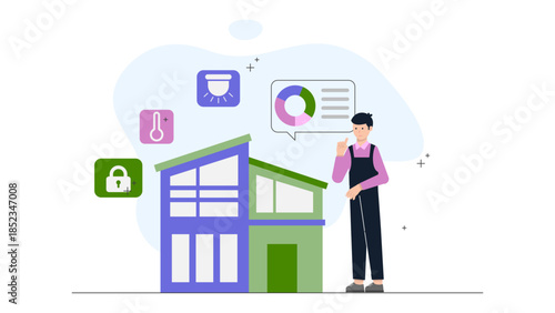 AI Ethics Commite Reviewing Algorithms. Flat Vector Illustration