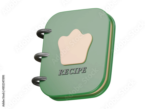 recipe book icon 3d illustration render