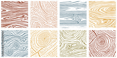 Wood texture, different shades, pattern mosaic, seamless pattern, vector panel