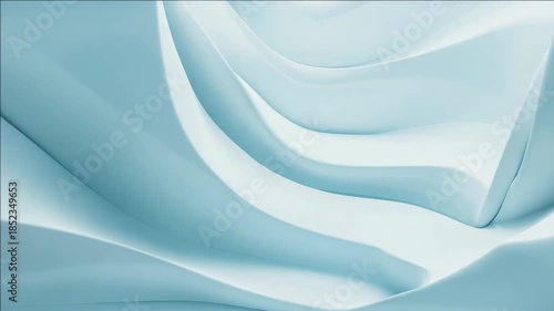 A modern digital art piece featuring swirling waves in cool hues of blue and white. Perfect for backgrounds or wall decor.