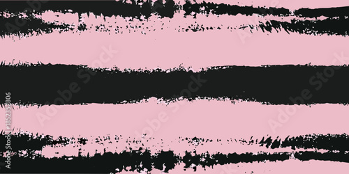 Abstract pink and black brushstroke background with rough textured layers