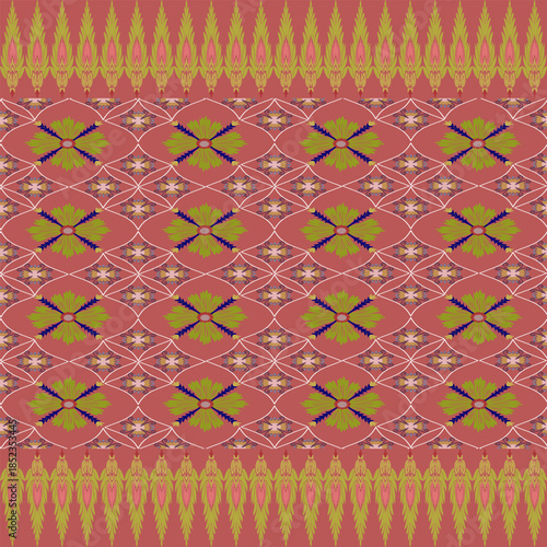 seamless damask pattern with beautiful color