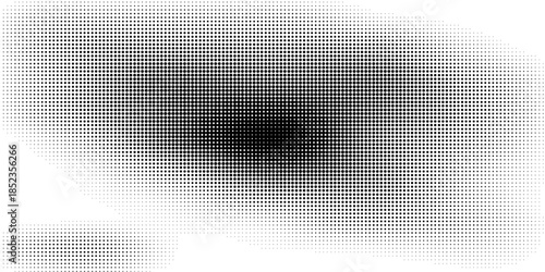 Grunge halftone gradient background. Faded grit noise texture. White and black sand wallpaper. Retro pixelated backdrop. Anime or manga style comic overlay. Vector graphic design textured template