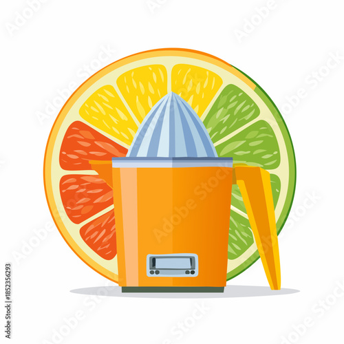 vector illustration of an orange