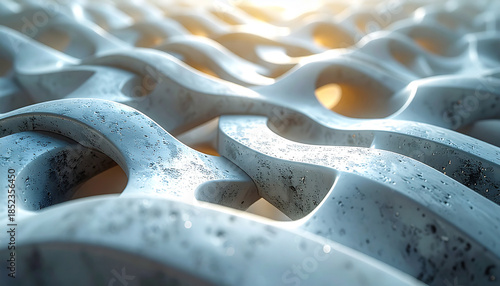 Abstract Fabric Design: A close-up view unveils a fluid, undulating fabric design. The texture appears to be crafted from intricate patterns. The soft.