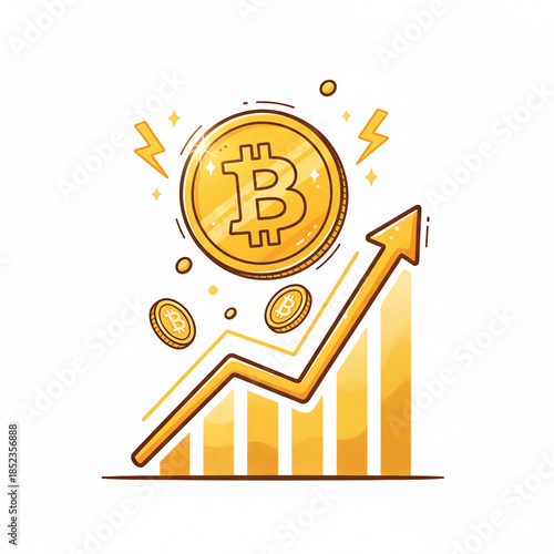 高騰するビットコイン　暗号通貨