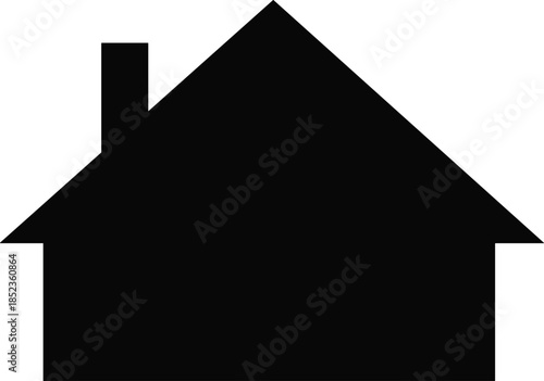 Collection of Residential House Vector Icons Featuring Minimalist Black Silhouettes and Detailed Architectural Line Art Designs Isolated on White Background (21 words)