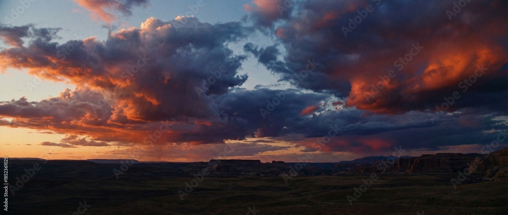 Naklejka premium fire in the clouds