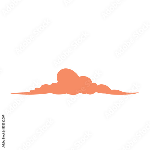 orange cloud illustration vector