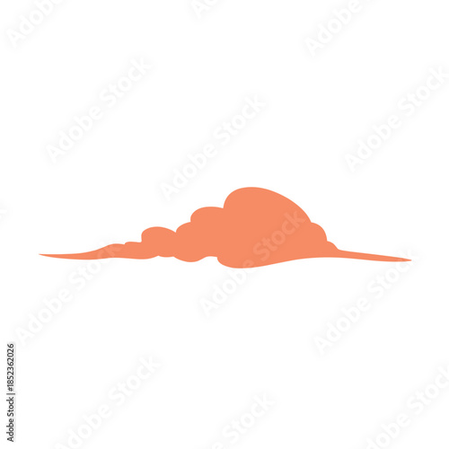 orange cloud illustration vector