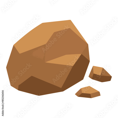 extraction copper ore nature source flat color vector illustration template design