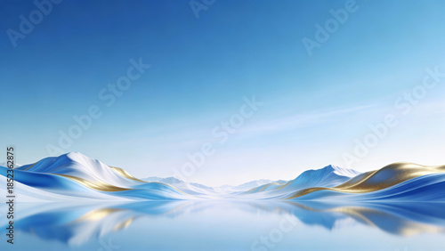 Serene Snow-Capped Mountains Reflected in Still Waters