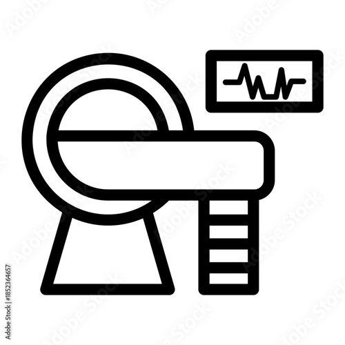 ct scan Line Icon
