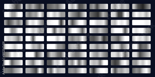 A large gradient set with metallic gray and silver colors, a modern and minimalist background collection. eps 10