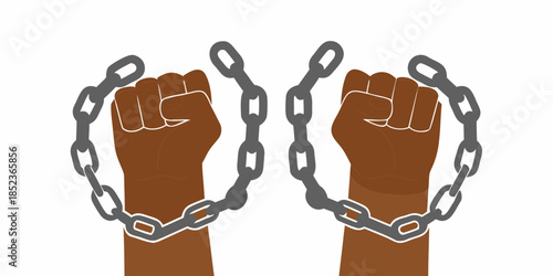 Breaking the chains a powerful symbol of freedom and resistance