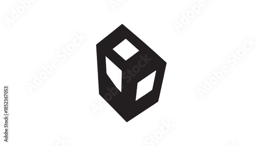 Geometric 3D Crystal Icon