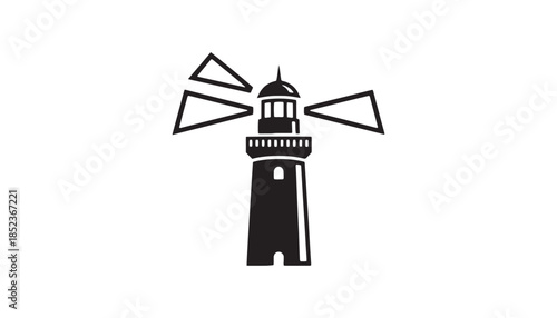Lighthouse with Rotating Beams