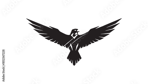 Silhouette of Eagle in Flight