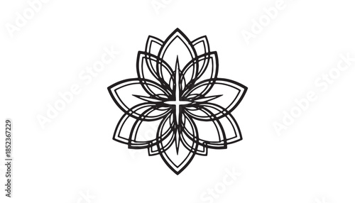 Intricate Geometric Flower Mandala