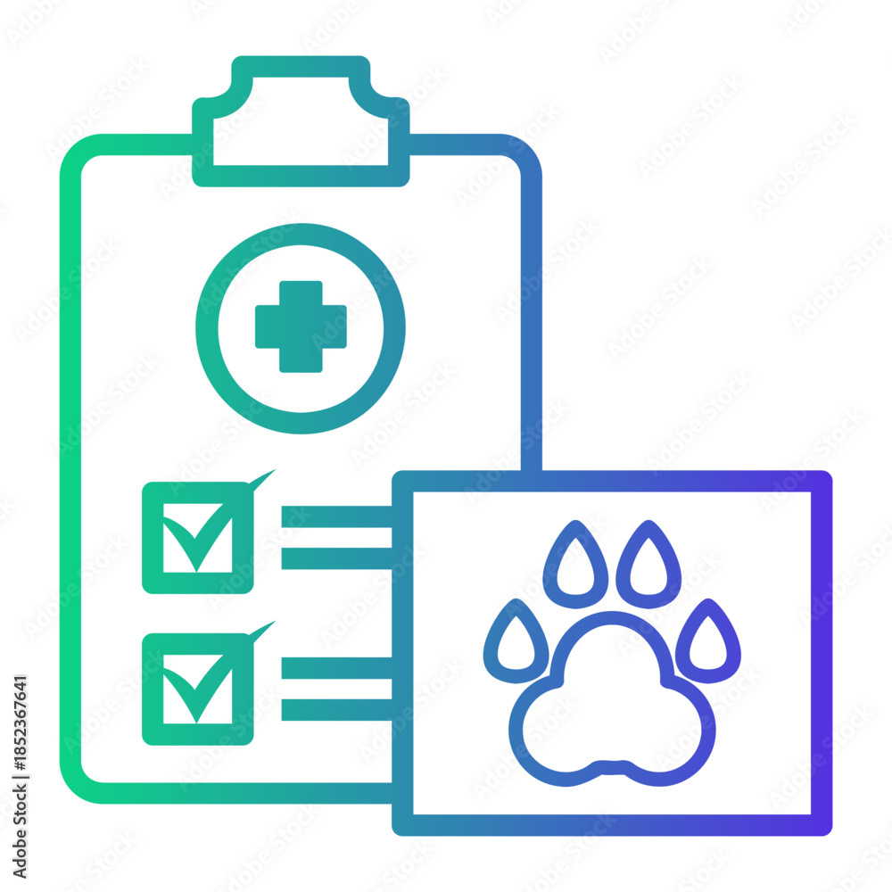 Obraz premium report Line Gradient Icon