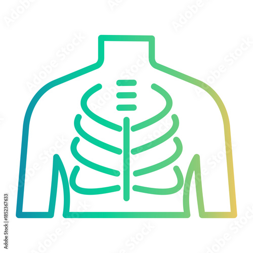 skeleton Line Gradient Icon