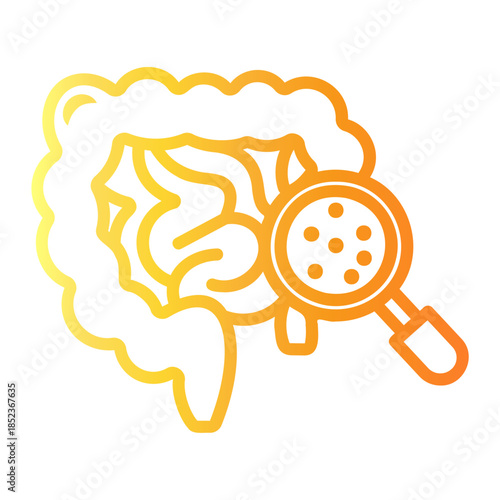 x ray scanner Line Gradient Icon