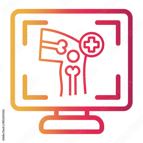 x ray Line Gradient Icon