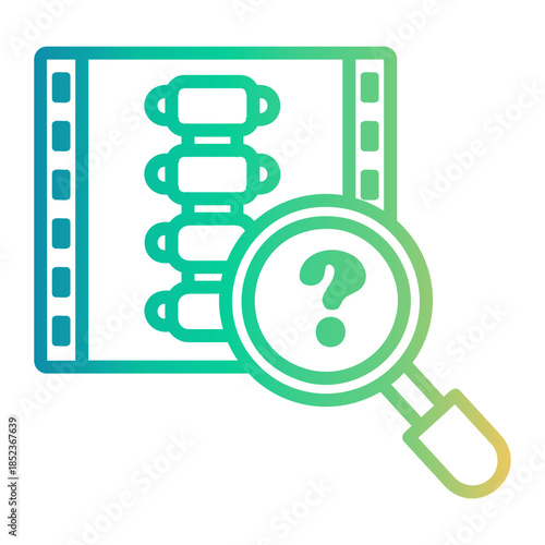 research Line Gradient Icon