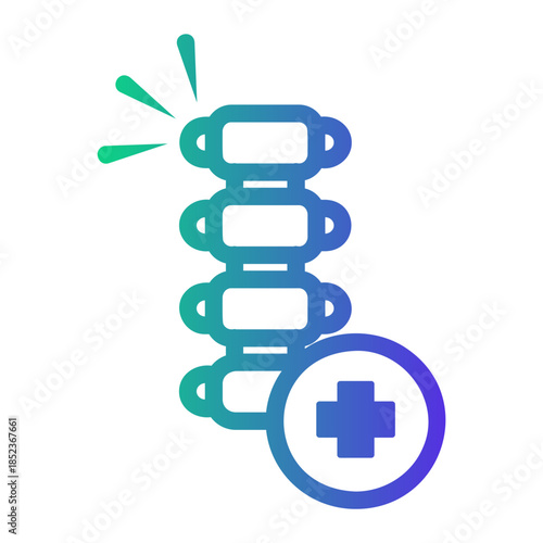 back bone Line Gradient Icon