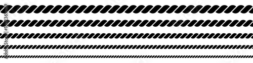 Collection of Minimalist rope icon line pattern vector stock illustration