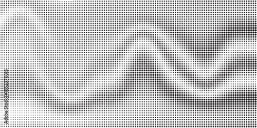 Dotted halftone gradient texture. Vanishing polka dot background. Repeating dots gradation pattern background. Black fading comic pop art overlay backdrop. Raster effect wallpaper. Vector halftone