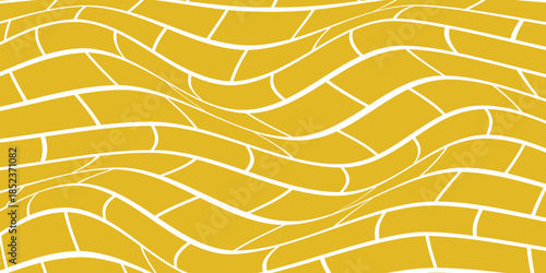 simple mustard brick wall wave pattern for banner poster background.