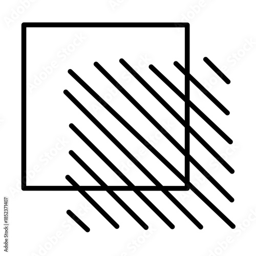 square measurement icon vector