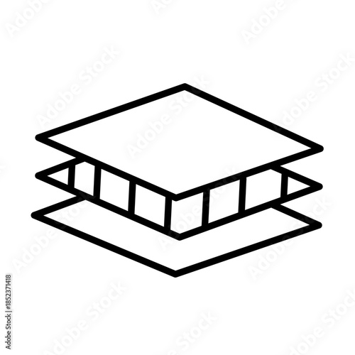 square measurement icon vector