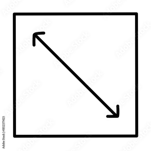 square measurement icon vector