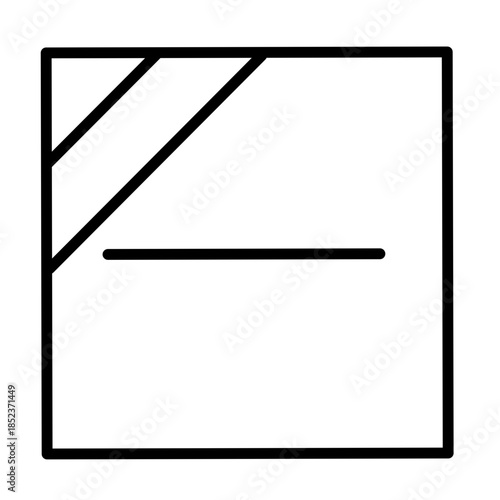square measurement icon vector