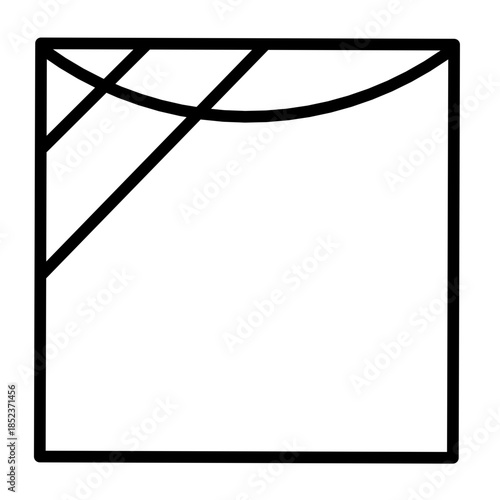 square measurement icon vector