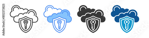 Authorization Icon Set Multiple Style Collection