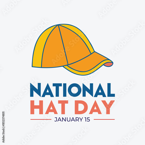 National hat  day celebrated on January 15 illustration design