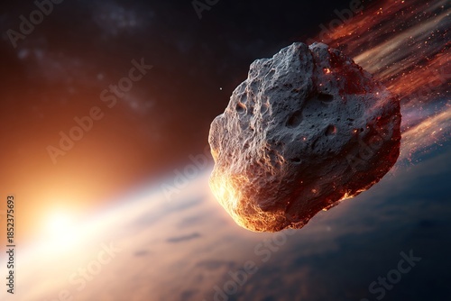 Cratered asteroid surface, highlighting space object analysis and planetary features, Cratered asteroid surface, highlighting space object analysis and planetary features.