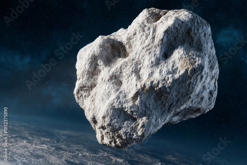 Cratered asteroid surface, highlighting space object analysis and planetary features, Cratered asteroid surface, highlighting space object analysis and planetary features.