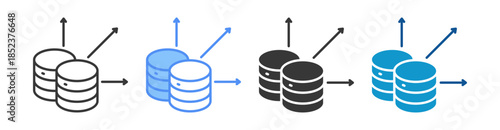 Scalability Icon Set Multiple Style Collection