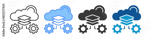 Paas Icon Set Multiple Style Collection