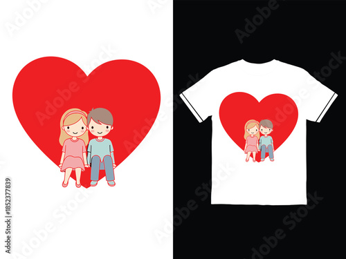 Heartshaped design with children