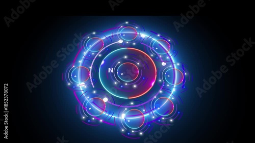 Abstract background. luminous swirling. Elegant glowing circle. 
Sparking particle. Space tunnel. Glossy jellyfish. Colorful ellipse. Glint sphere.