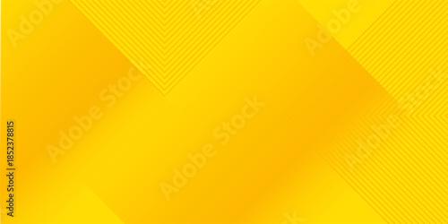 Abstract yellow gradient arrow shape overlay layer background with arrow pattern and shadow. Modern graphic element. Suit for poster, brochure, banner, business, cover, web, flyer. Vector illustration