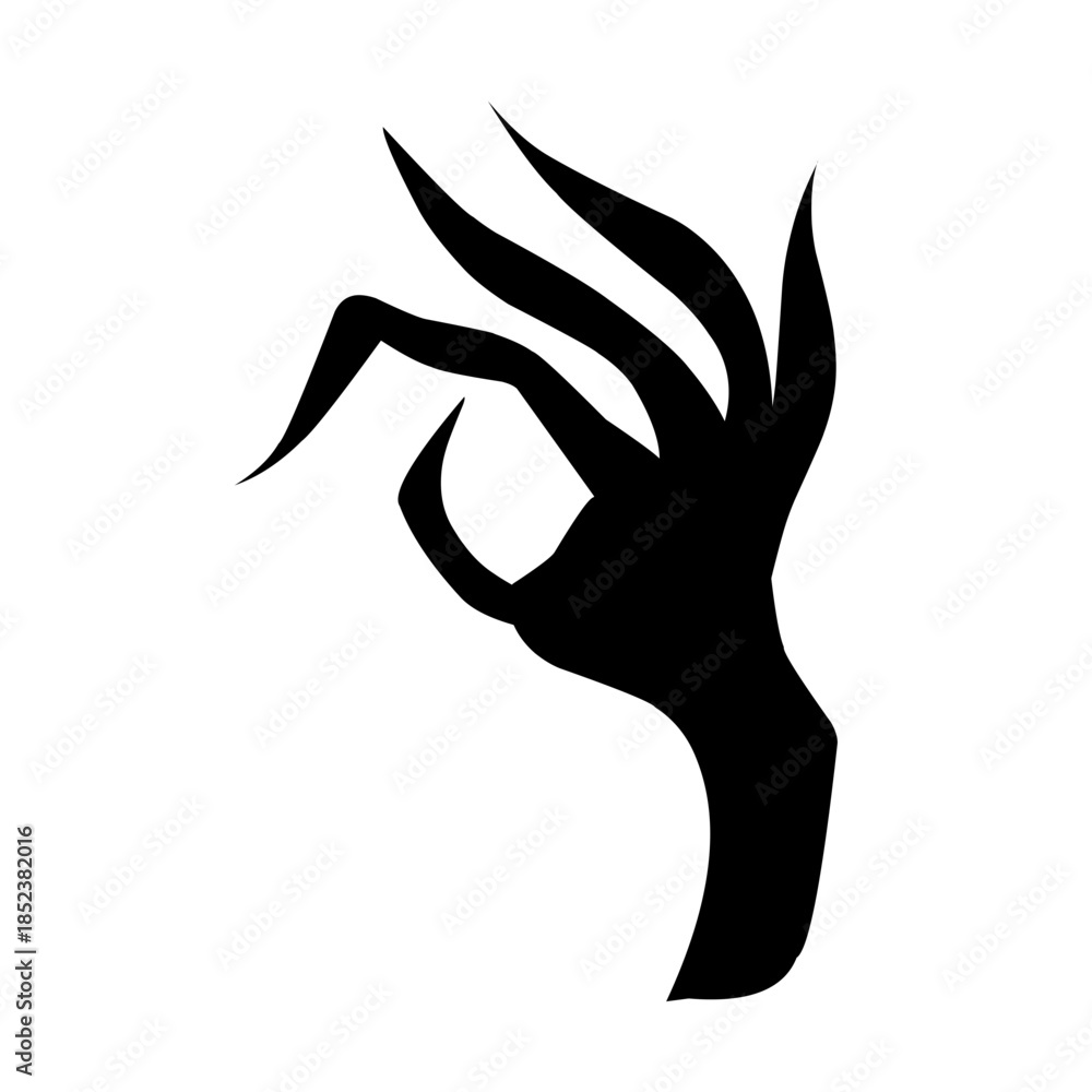 Obraz premium Zombie hand silhouette illustration