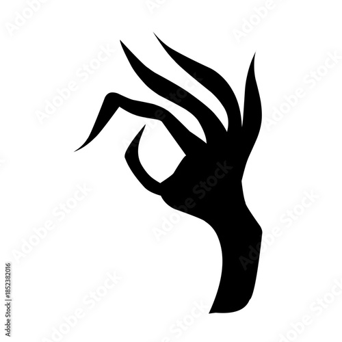 Zombie hand silhouette illustration