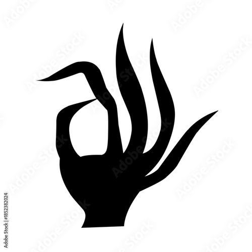 Zombie hand silhouette illustration