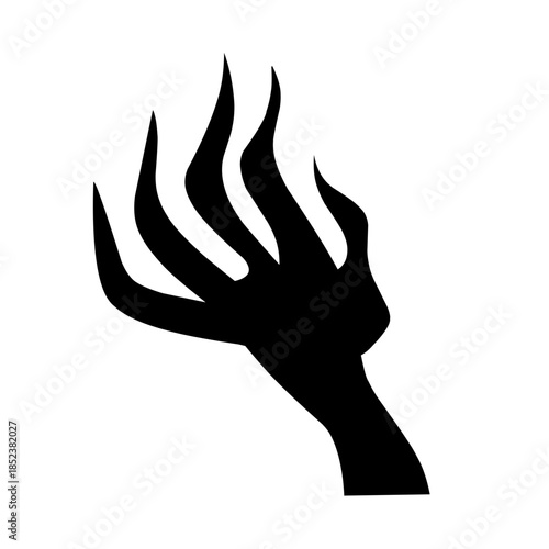 Zombie hand silhouette illustration